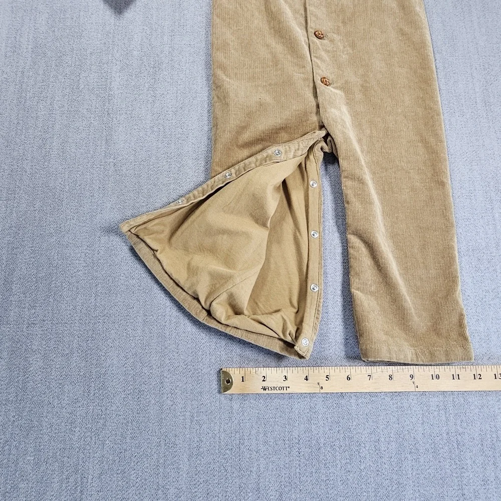 Ralph Lauren Corduroy Coverall Brown 24M‎ One-Piece Long Sleeve Button Patch